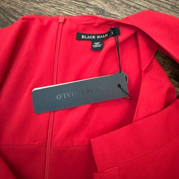 NWT Black Halo Jackie belted Red Sheath-jj9 - Picture 9 of 10